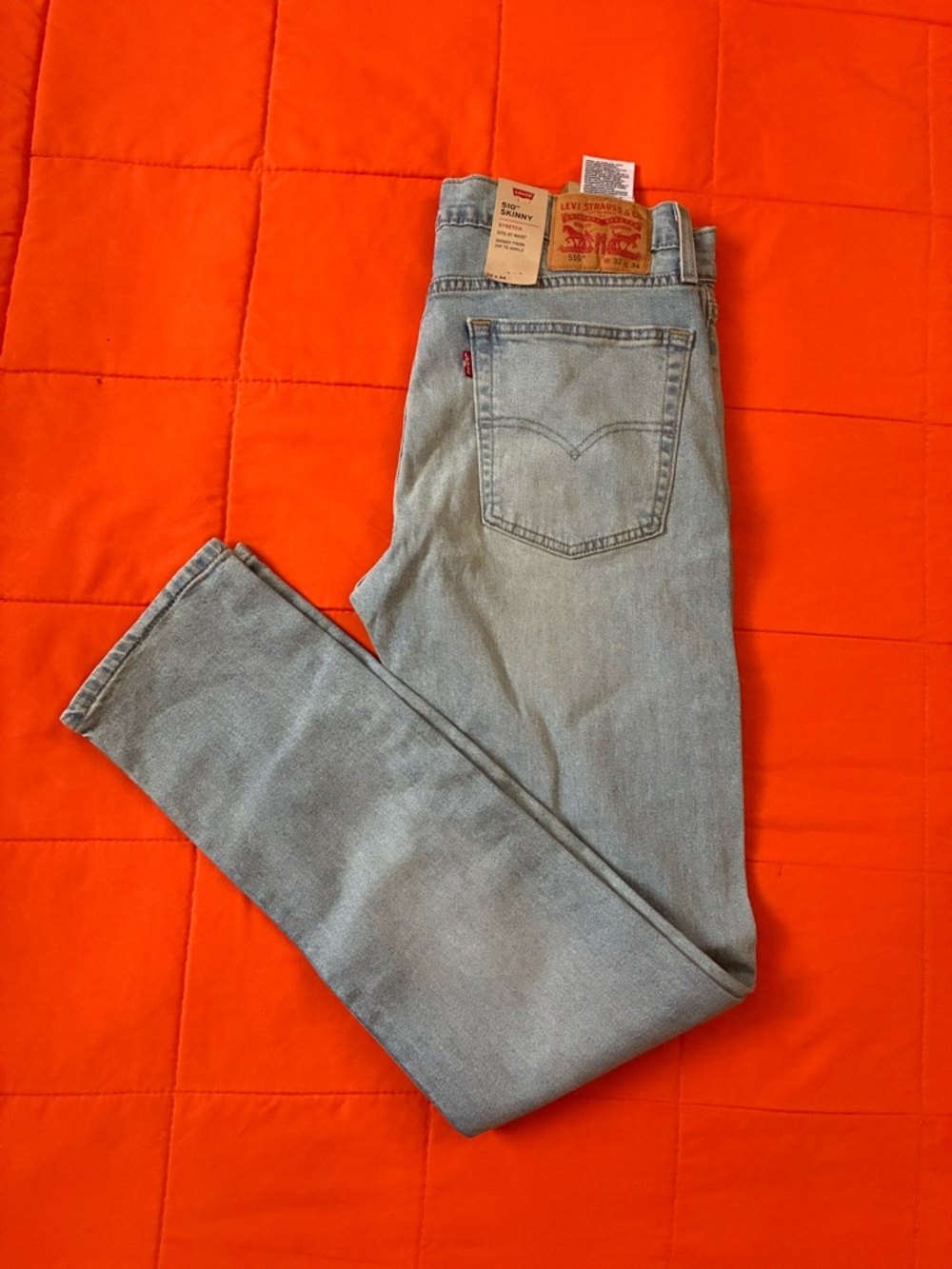 Levis 510 Skinny Jeans Mens 32x34 Dark Wash Denim Flex Stretch